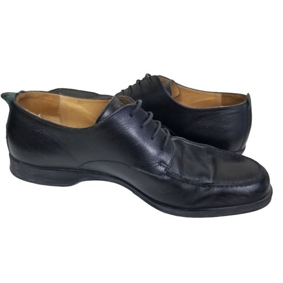 Coach Mens 9 Black Leather Lace Up Apron Toe Carle - Picture 8 of 11